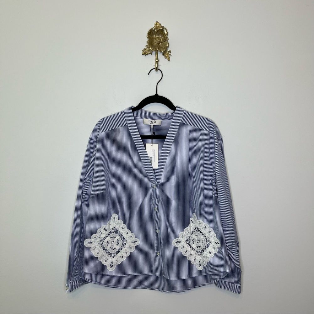 Sea NY Tori Striped Top S